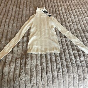 Fashion Nova Cream Long Sleeve Top